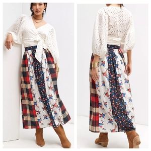 Anthropologie Let Me Be Contract Maxi Skirt Size S